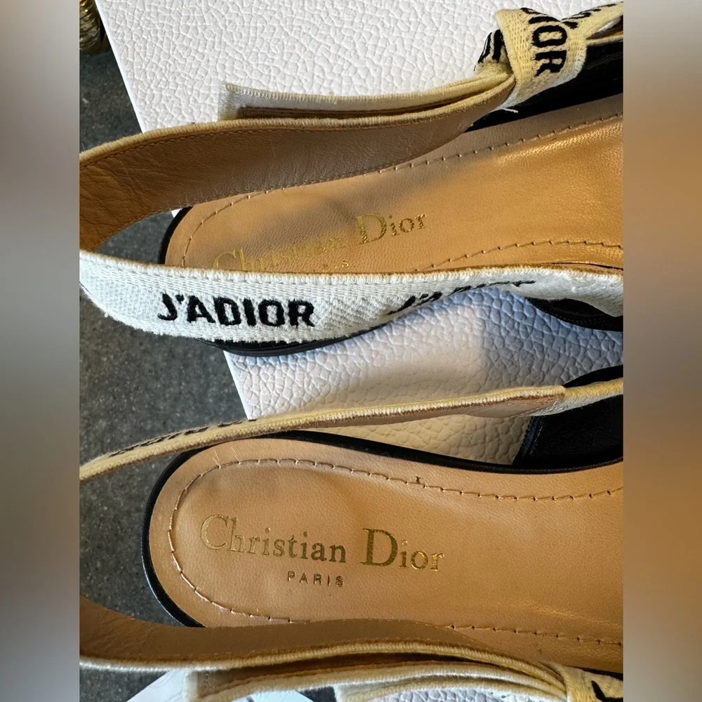 Dior Black J'Adior Slingback Shoes - Picture 10 of 12